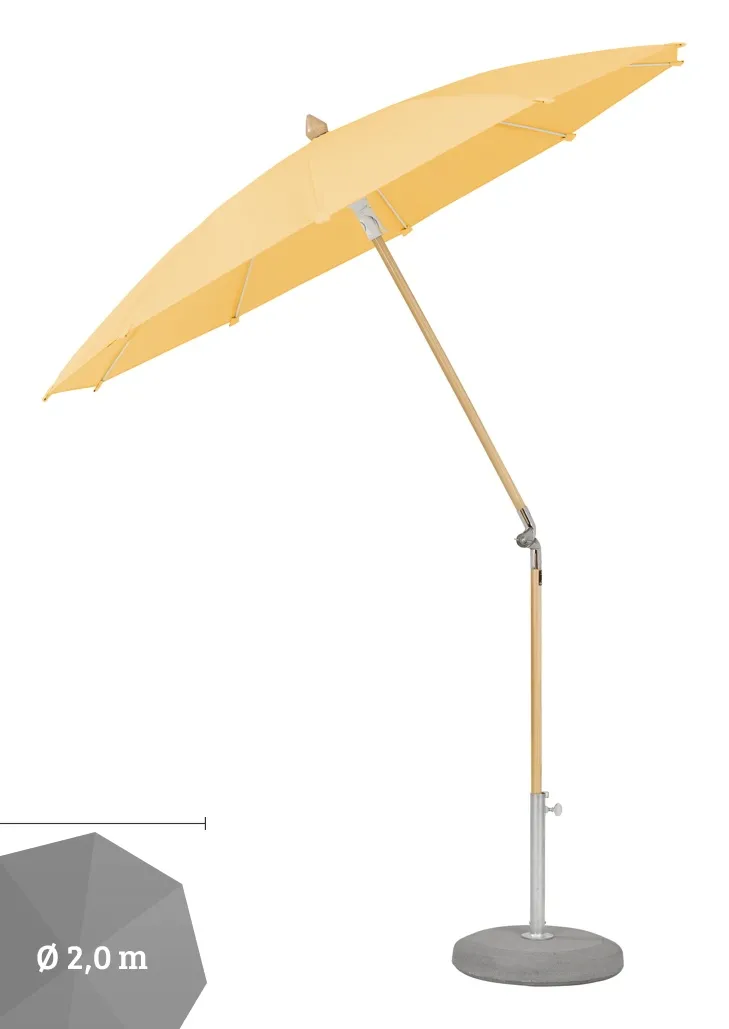 Sonnenschirm GLATZ Stockschirm �ALEXO rund � 200cm straw� Sonnenschutz